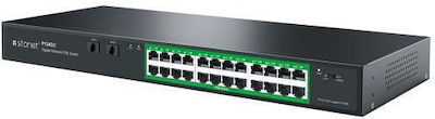 Netis Stonet P124GC Unverwaltet L2 PoE+ Switch mit 24 Ports Gigabit (1Gbps) Ethernet und 2 SFP Ports