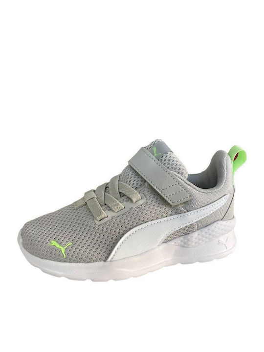 Anzarun Lite AC PS Kids Sports Shoes Running with Hoop & Loop Closure Gray