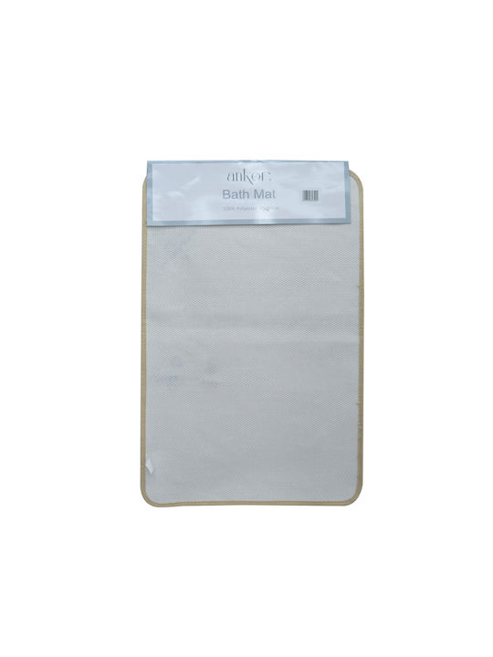 Ankor Αντιολισθητικό Πατάκι Μπάνιου 823901 Μπεζ 50x80εκ.