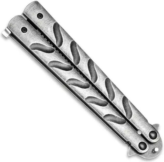 Boker Magnum Butterfly Knife Silver with Blade made of Stainless Steel