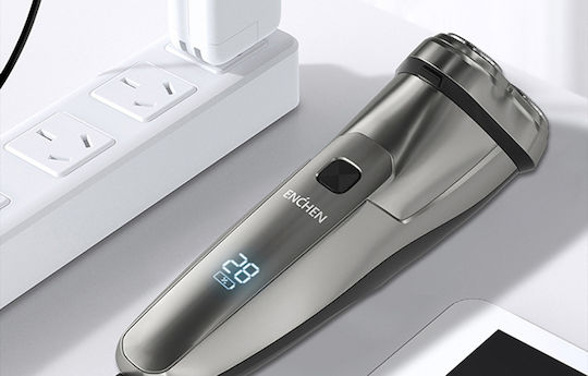 Enchen 3S Electric Shaver Grey Περιστρεφόμενη Ξυριστική Μηχανή Προσώπου Επαναφορτιζόμενη