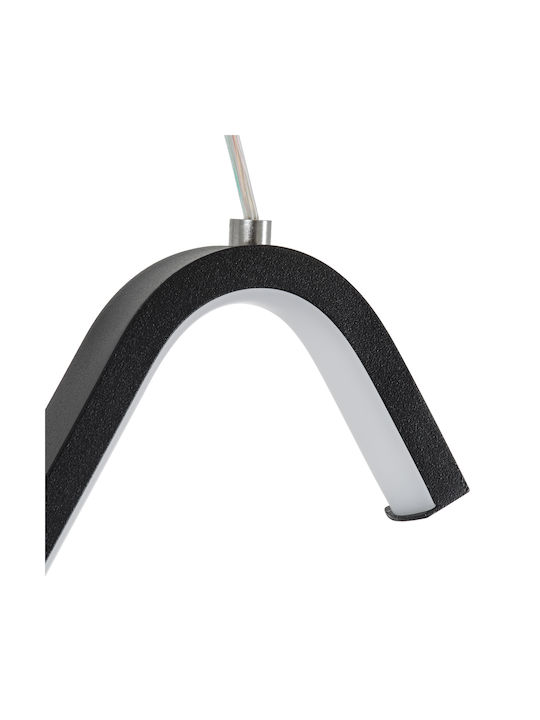 GloboStar Ceroba Lumini Suspendate Negru LED cu Lumină Bianco Reglabilă 22x22x22cm