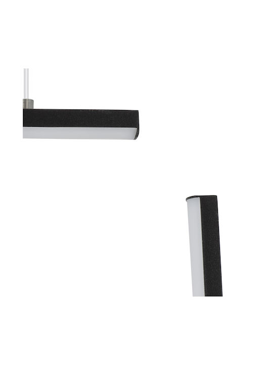 GloboStar Ceroba Lumină Suspendată Neagră LED cu Lumină Bianco Reglabilă 22x22x22cm