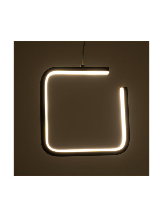 GloboStar Ceroba Lumină Suspendată Neagră LED cu Lumină Bianco Reglabilă 22x22x22cm