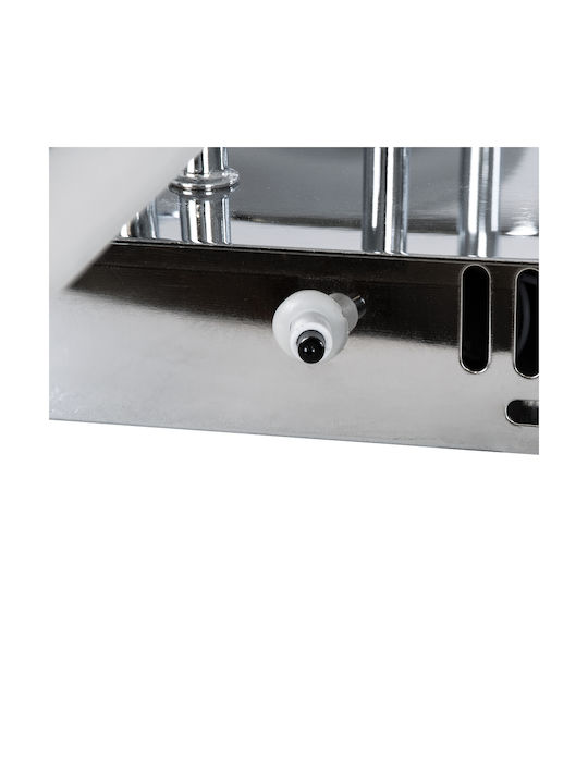 GloboStar Royal-S Deckenleuchte 58.5cm Silber mit Integrierter LED und Fernbedienung