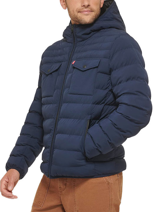 Χειμωνιάτικο Μπουφάν Puffer Navy Μπλε