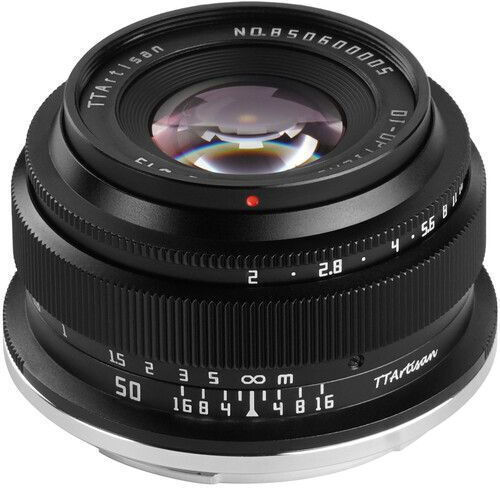 TTArtisan Crop Camera Lens 50mm f/2 Fixed for Nikon Z Mount Black