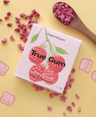 True Gum Τσίχλες με Γεύση Raspberry & Vanilla Χωρίς Ζάχαρη 21gr