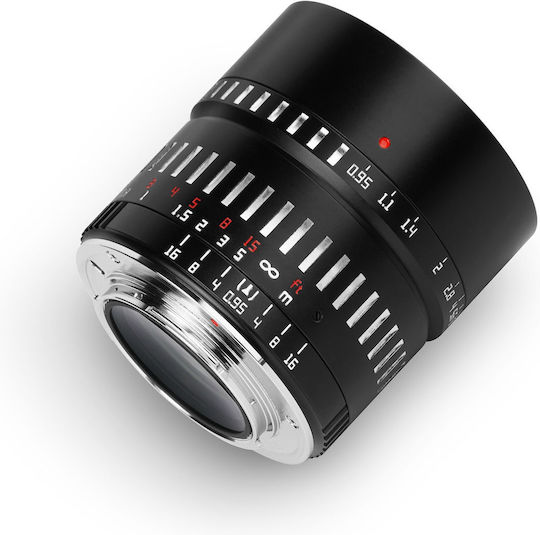 TTArtisan Obiectiv Foto 50mm f/0.95 Fix pentru Montura Micro Patru Treimi (MFT) Silver