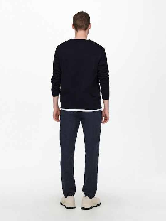 Long Sleeve Sweater Navy Blue