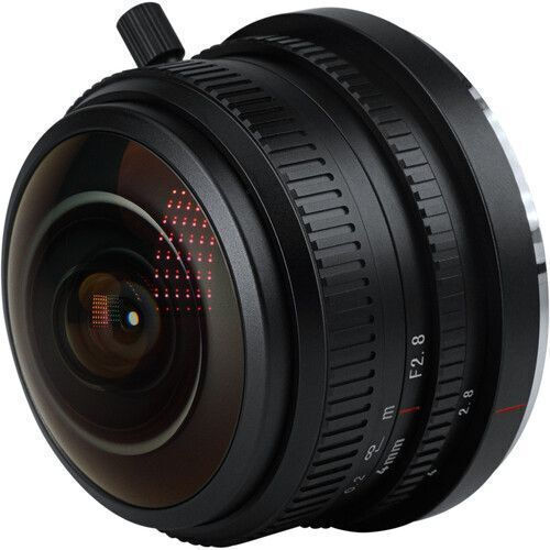 7artisans Obiectiv Foto Crop 4mm f/2.8 Circular Ochi De Pește Pentru Montaj Fujifilm X Negru