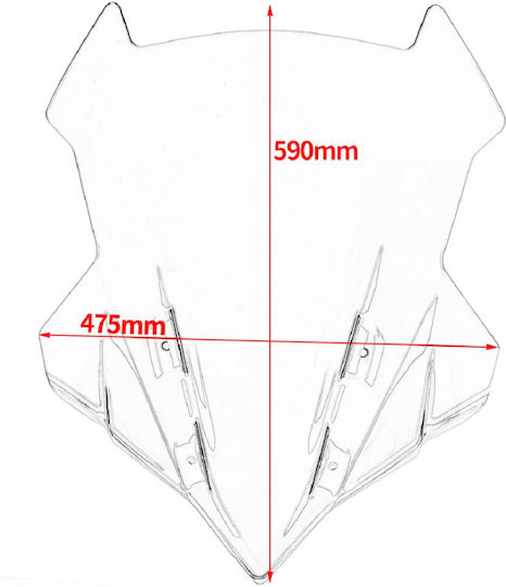 Διάφανη Ζελατίνα Μοτοσυκλέτας για Yamaha Tracer 900 XX-2790-CLR