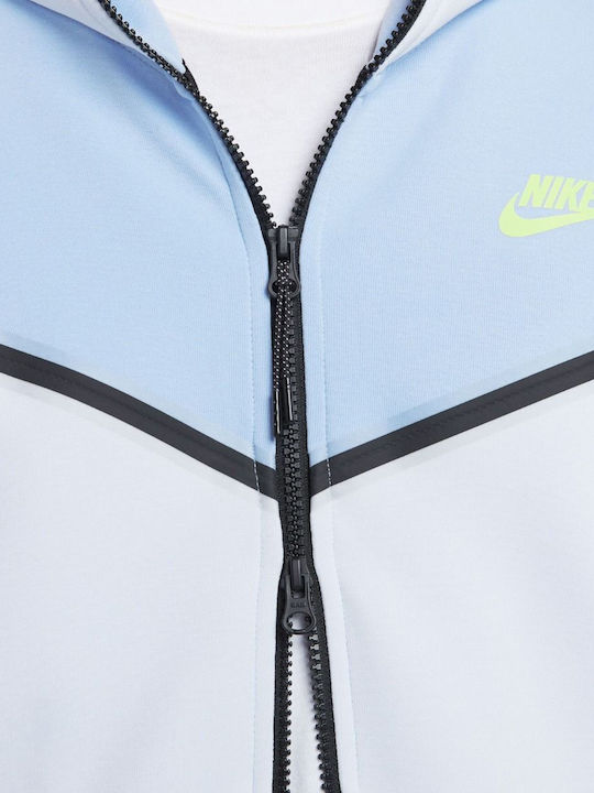 Sportswear Tech Fleece Ζακέτα με Κουκούλα Γαλάζια