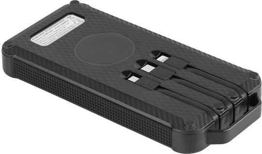 Kruger & Matz KM0910 Solar Power Bank 10000mAh mit USB-A Anschluss und USB-C Anschluss Schwarz