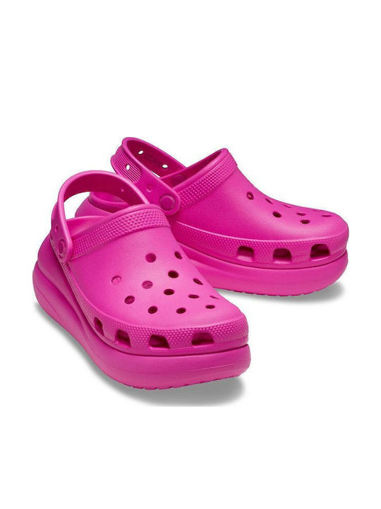 Crocs Classic Crush Γυναικεία Ανατομικά Σαμπό Ροζ