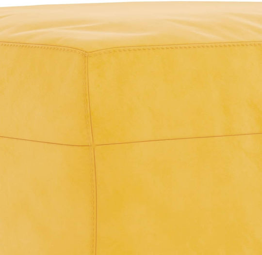 Hocker Bankhocker Gepolstert mit Samt Gelb 100x35x41cm