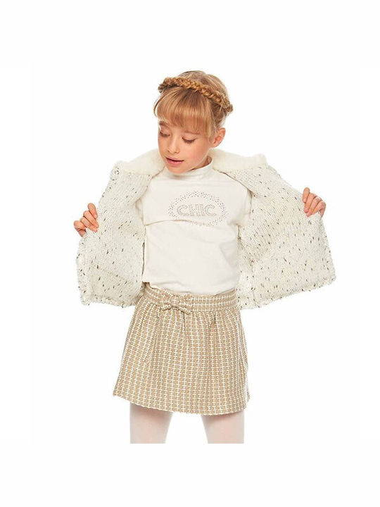 Losan Kinder Set mit Rock Winter 2Stück Beige