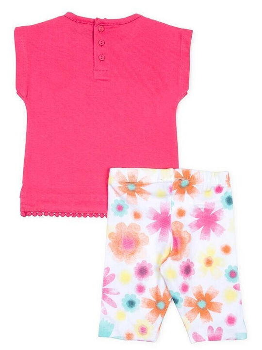 Losan Kids Set with Leggings Summer 2pcs Fuchsia