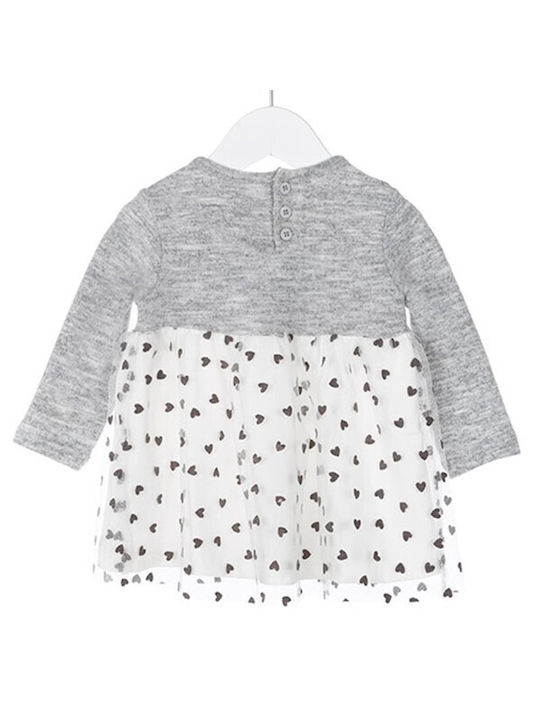 Losan Kids Dress Tulle Long Sleeve Gray