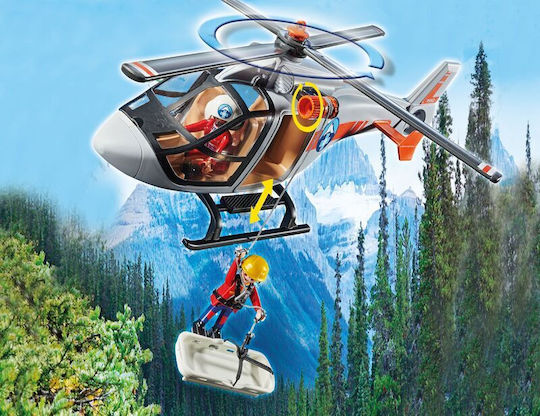 Playmobil Action Canyon Copter Rescue για 5-12 ετών