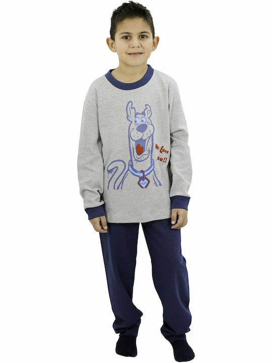 Galaxy Set Top & Bottom Kids Winter Cotton Pyjamas Gray