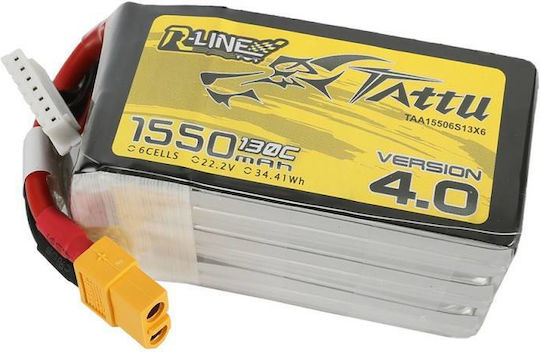 Tattu R-Line V4 Μπαταρία Li-Po 22.2V 1550mAh 130C 6S XT60 για Drone