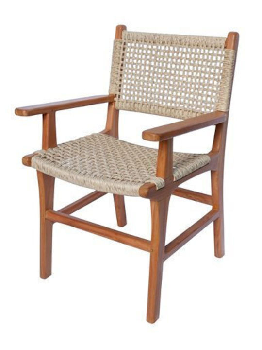 Fotoliu de exterior Rattan Natural-beige 54x55x86cm