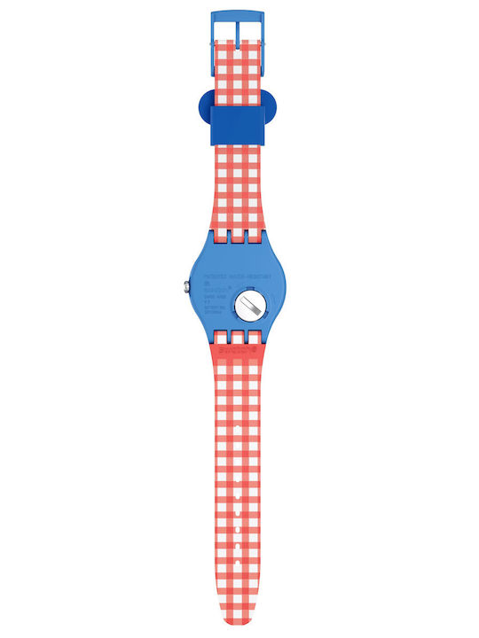 Swatch Recipe Love Ανδρικό Ρολόι 41mm Μπαταρίας με Μπλε Καουτσούκ Λουράκι