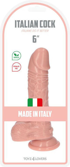 Toyz4lovers Made In Italy Michelangelo Реалистично дилдо с Топки и Вендуза Плът 16см