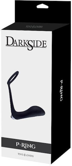 Toyz4lovers Dark Side P Ring Vibrating Anal Plug With Ring Δονούμενο Δαχτυλίδι Πέους με Πρωκτική Σφήνα Black