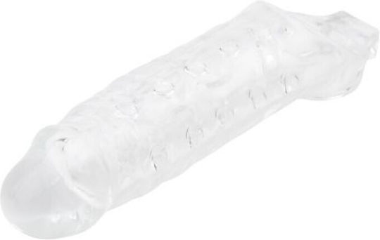 Chisa Novelties SuperMe Mighty Sleeve With Ball Loop Penis Extension Clear 22cm