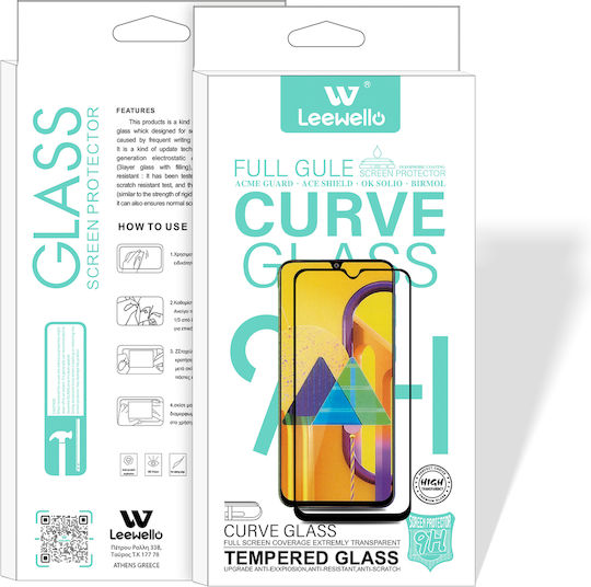 Leewello Curve 9H HD Clear Full Glue Full Face Tempered Glass Μαύρο (Galaxy S20 Ultra)