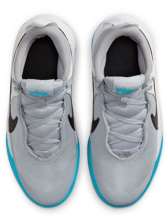 Kids Sports Shoes Basketball Team Hustle 10 White / Grey