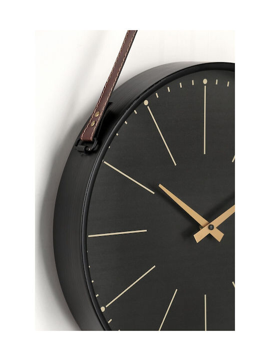 Bizzotto Timely Ceas de Perete Lemn Negru 40x66cm