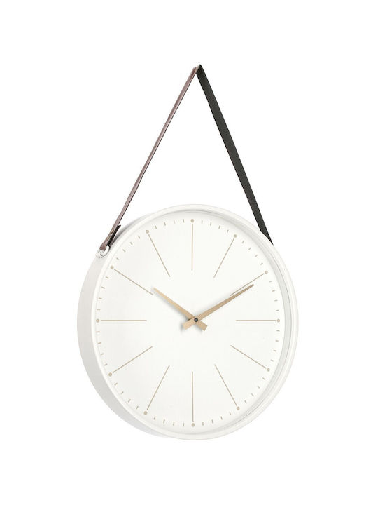 Bizzotto Timely Wall Clock Wooden Λευκό 40cm