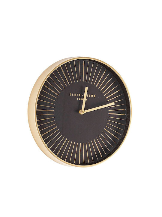 Bizzotto Whatever Wall Clock Plastic Gold/Black Ø50cm