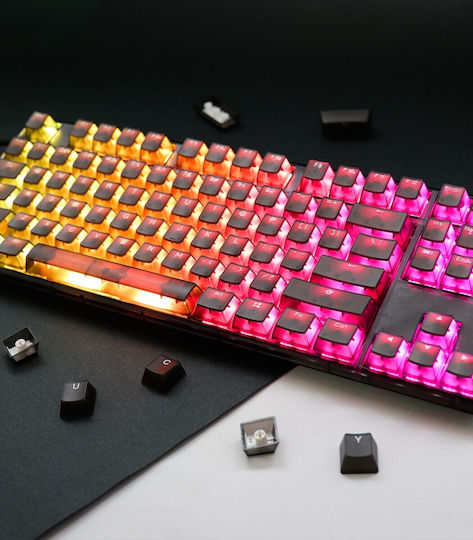 Ducky One 3 Gaming Mechanische Tastatur Tenkeyless mit Cherry MX Rot Schaltern und RGB-Beleuchtung (Englisch US) Aura Black