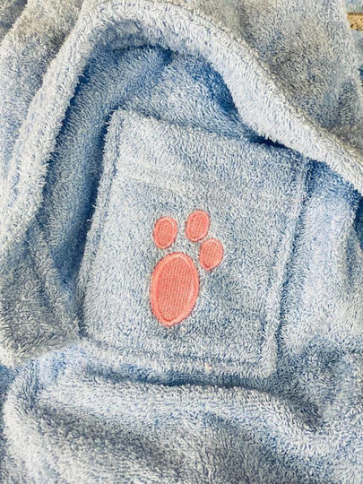 Decotelia Kids Hooded Bathrobe Light Blue