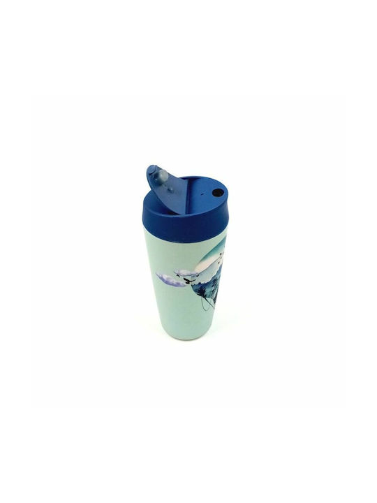 Chic Mic Bioloco Plant Deluxe Air Balloon Κούπα Μπαμπού με Καπάκι Πολύχρωμη 420ml