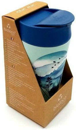 Chic Mic Bioloco Plant Deluxe Air Balloon Mug Bamboo with Lid Multicolored 420ml