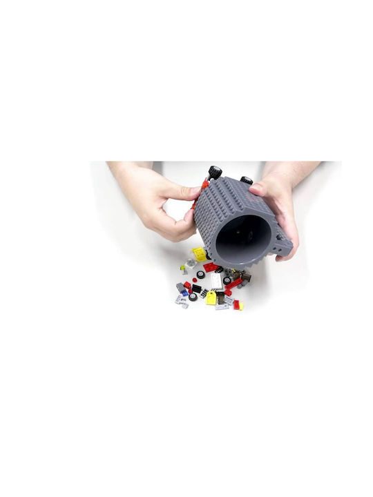 Gadget Master Тип Lego Чаша Пластмаса Сив 350мл