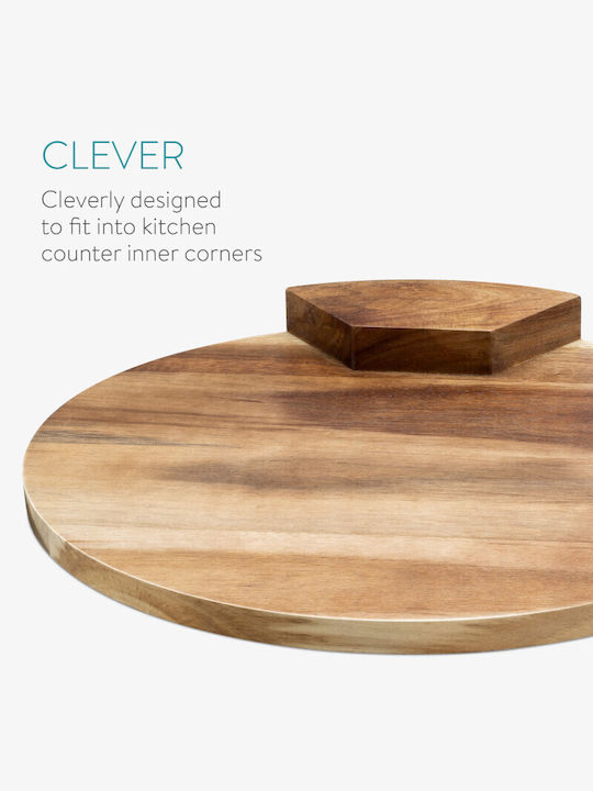 Navaris Wooden Pizza Serving Platter 42x32x3cm