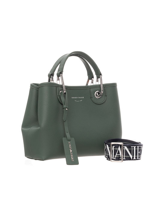 Din piele Geantă de damă Tote De mână Verde