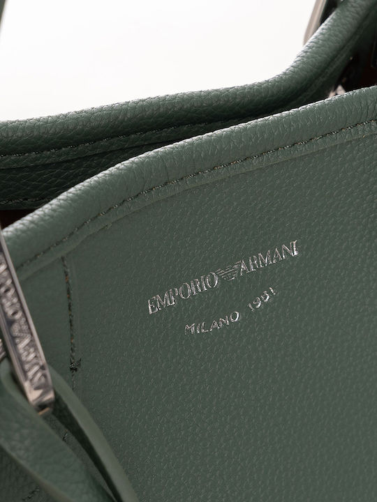 Din piele Geantă de damă Tote De mână Verde