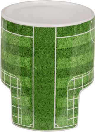 ArteLibre Becher Keramik Football Goal with Ball and 2 Shoes White/Green