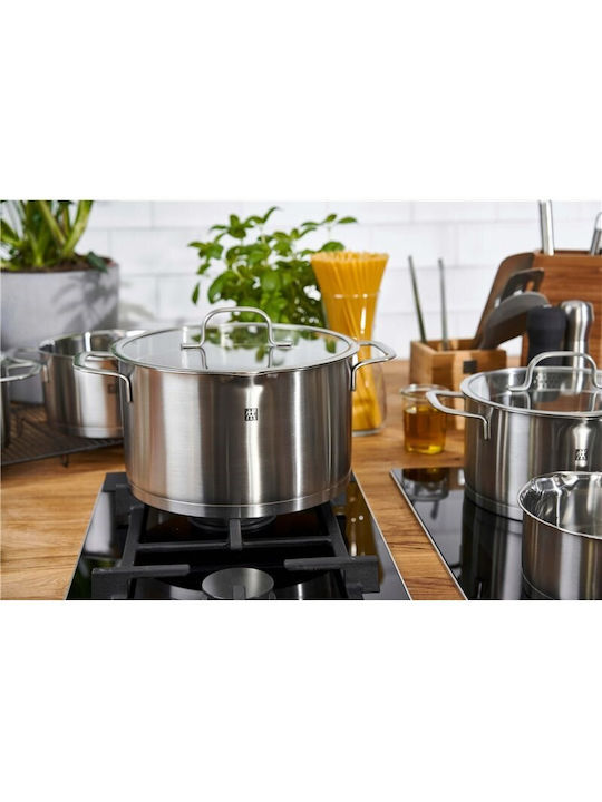 Zwilling J.A. Henckels True Flow Pots Set of Stainless Steel with Ceramic Coating Silver 5pcs