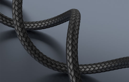 BlitzWolf BW-TC23 Braided / LED USB 2.0 Cable USB-C male - USB-C 100W PD Μαύρο 0.9m