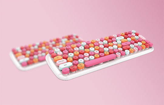 MOFII Candy Ασύρματο Bluetooth Πληκτρολόγιο Αγγλικό US Ροζ