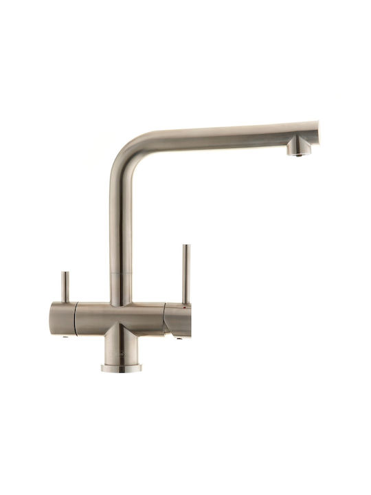 Swiss Aqua Technologies BSD185F Tall Kitchen Faucet Counter Inox Silver
