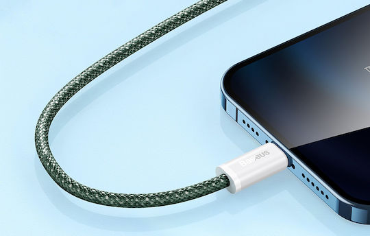 Baseus Dynamic 2 Плетена USB-A към Lightning кабел Зелен 2м (CALD040106)
